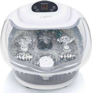 lot 73225 image: Foot SpaBath Soaker with Heat Bubbles Vibration and Massage Pedicure Manually Massager Professional Home Tired Feet Stress Relief