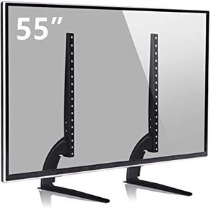 lot 73245 image: Rfiver Universal Table Top TV Stand Base with Height Adjustment fits Most 32 - 55 LCD LED Flat Screen TVs, Max VESA 800x400mm, Mount Holds up to 88lbs, Black