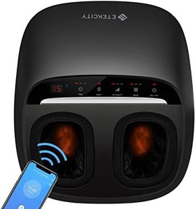 lot 73247 image: Foot Massager Machine with Heat, Etekcity Shiatsu Electric Foot Massage, Relaxation Gift for MomDadWomenMen, App Control, Deep Kneading Therapy & Air Compression for Foot Pain Relief, Size 12