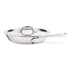 lot 73278 image: All-Clad D3 Fry Lid, 10 Inch Pan, Dishwasher Safe Stainless Steel Cookware, Silver, 10-Inch