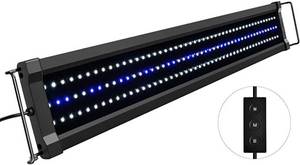 lot 73287 image: NICREW ClassicLED Gen 2 Aquarium Light, Dimmable LED Fish Tank Light with 2-Channel Control, White and Blue LEDs, High Output, Size 30 to 36 Inch, 25 Watts