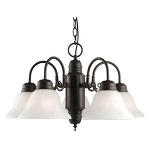 lot 73291 image: Design House 514455 Millbridge 5 Light Chandelier, Oil Rubbed Bronze