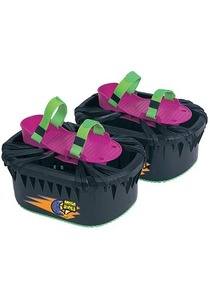 lot 73300 image: Big Time Toys Moon Shoes Bouncy Shoes - Mini Trampolines For your Feet - One Size, Black, New and improved