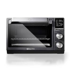 lot 73315 image: Calphalon Quartz Heat Countertop Toaster Oven, Stainless Steel, Extra-Large Capacity, Black, Dark Gray