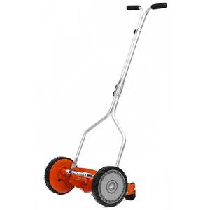 lot 73320 image: American Lawn Mower Company 1204-14 14-Inch 4-Blade Push Reel Lawn Mower, Red