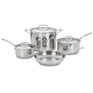 lot 73351 image: Cuisinart 77-7 Chefs Classic Stainless 7-Piece Cookware Set,Silver