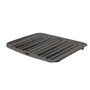 lot 73376 image: Rubbermaid Antimicrobial Drain Board, Large, Black L3-1182-M6-BLA