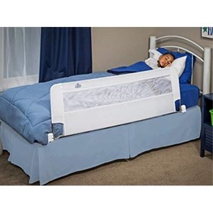 lot 73377 image: Regalo Swing Down 54-Inch Extra Long Bed Rail Guard, with Reinforced Anchor Safety System