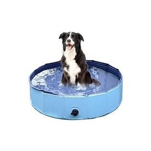lot 73382 image: Jasonwell Foldable Dog Pet Bath Pool Collapsible Dog Pet Pool Bathing Tub Kiddie Pool for Dogs Cats and Kids (55.1inch.D x 11.8inch.H, Blue)