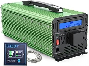 lot 73386 image: EDECOA 3000W Power Inverter DC 12V to 110V AC Modified Sine Wave Converter with Remote Controller and Hardwire Terminal
