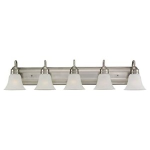 lot 5361 image: Sea Gull Lighting 44854-965 Gladstone Five Light WallBath Vanity Style Lights, Antique Brushed Nickel Finish