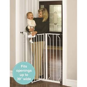 lot 5394 image: Regalo Extra Tall Easy Step Metal Walk Through Baby Gate - White