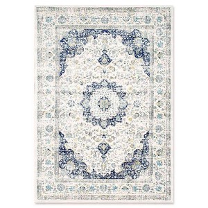 lot 5406 image: nuLOOM Paisley Verona Vintage Persian Rug, 7 10 Round, Blue