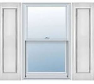 lot 5284 image: Pair of White Vinyl Shutters