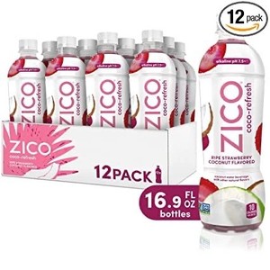 lot 5475 image: ICO Coco-Refresh Ripe Strawberry Coconut Flavored, 16.9 fl oz (Pack of 12)