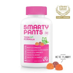 lot 3230 image: SmartyPants Teen Girl Formula Multivitamin Gummies - Lemon, Berry, & Orange - 90ct