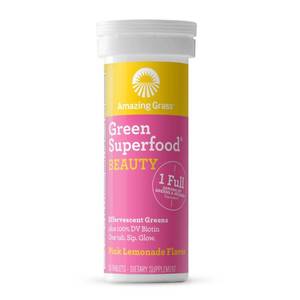 lot 3239 image: Amazing Grass Beauty Effervescent Tablet - Pink Lemonade - 10ct