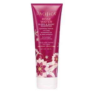 lot 3285 image: Pacifica Rose Water Sleek & Shiny Shampoo with Rose, Fermented Tea and Plant Proteins - 8 fl oz
