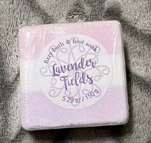 lot 3633 image: Lavender Fields Bath Bombs Fizzy Foot Soak 5.29oz Wrapped
