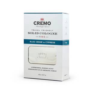 lot 3457 image: Cremo Blue Cedar and Cypress Mens Solid Cologne - .45oz