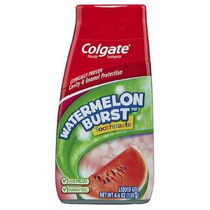 lot 4028 image: Colgate 2-in-1 Kids Toothpaste & Anticavity Mouthwash, Watermelon Burst, 4.6 ounces