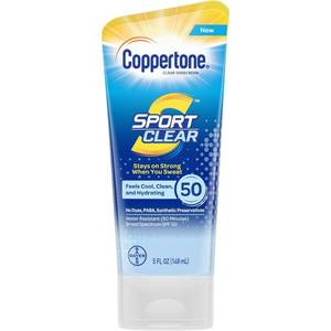lot 4030 image: Coppertone Sport Clear Sunscreen Lotion Spf 50 - 5 fl oz