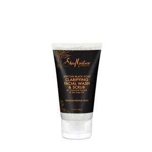 lot 4039 image: SheaMoisture African Black Soap Clarifying Facial Wash & Scrub - 1.5oz