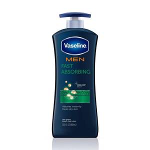 lot 4094 image: Vaseline Men Fast Absorbing Healing Moisture Body Lotion 20.3 oz