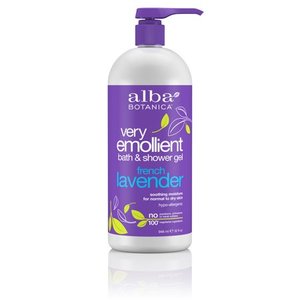 lot 4114 image: Alba Botanica Very Emollient French Lavender Bath & Shower Gel 32oz