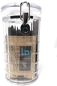 lot 6009 image: Crystal Cut Acrylic Cigar Humidor Jar with Boveda 69% 2-Way Humidity System, 25 Cigar Capacity