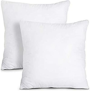 lot 6025 image: Pillows Insert (Pack of 2, White) - 16 x 16 Inches Bed and Couch Pillows