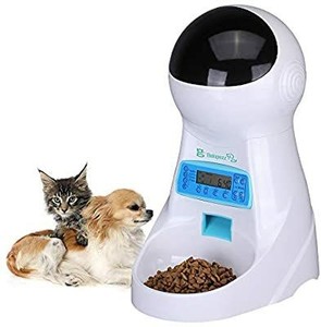 lot 6026 image: BELOPEZZ 3Liters Smart Pet Automatic Feeders with Timer Programmable Up to 4 Meals a Day for Dogs and Cats