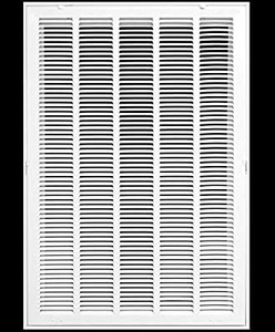 lot 6034 image: 20 X 32 Steel Return Air Filter Grille for 1 Filter - Removable FaceDoor - HVAC Duct Cover - Flat Stamped Face - White