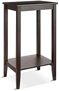 lot 6042 image: HOMFA Wood Tall End Table Sofa Couch Side Coffee Table Simple Design Multipurpose Modern Home Furniture, Dark Brown