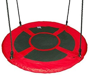 lot 6053 image: Hi Suyi 100cm40 Disc Giant Nest Web Rope Hanging Tree Swing Seat Set Heavy Duty Easy to Set Up for Kids Children Adult Outdoor Backyard Garden Large Size