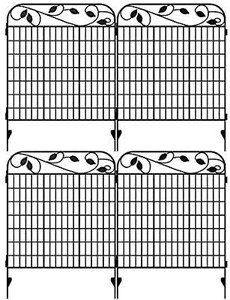 lot 6088 image: Amagabeli Metal Garden Fence Border 44��x 36�� Heavy Duty Tall Rustproof Decorative Garden Fencing Panels Animal Barrier Outdoor Iron Edge Fencing for Landscape Folding Flower Bed Fence Gate