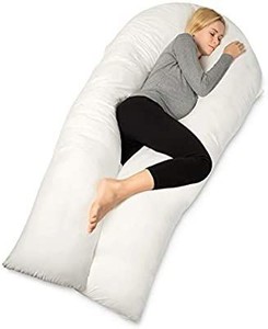 lot 7012 image: QUEEN ROSE Pregnancy Full Body Pillow-U Shaped MaterPillow- for Pregnant Women,Includes Cover