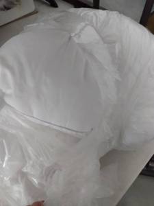 lot 7015 image: Plain White Pillows (pair)