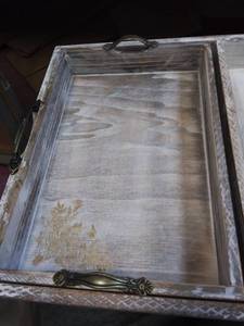 lot 7022 image: Carsley vintage wood tray