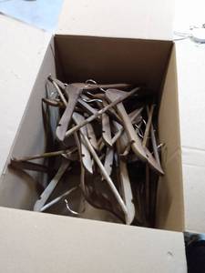 lot 8039 image: box of wooden hangers