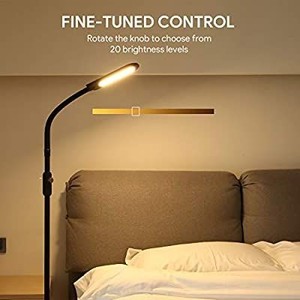 lot 9010 image: AUKEY LED Floor Lamp 12W with 20 Dimmable Brightness Levels and 3 Colour Temperatures
