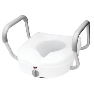 lot 9030 image: Carex E-Z Lock Raised Toilet Seat with Arms