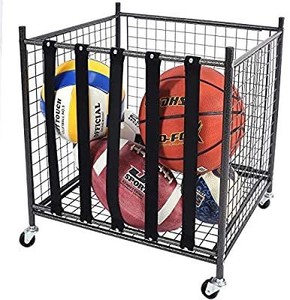lot 9035 image: Mythinglogic Rolling Sports Ball Storage Cart