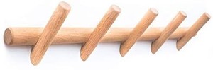 lot 9046 image: Eden & Co Modern Wall Mounted Coat and Hat Rack �� 5 Hooks