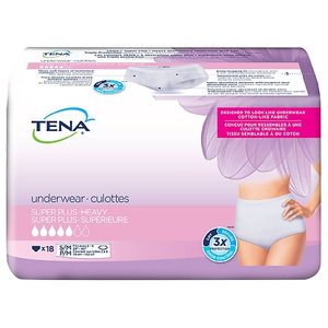 lot 9050 image: Tena Incontinence Underwear For Women, Super Plus Absorbency, SmallMedium, 18 Count