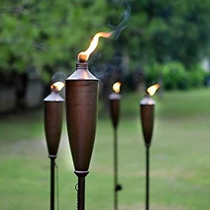 lot 9071 image: Tikki Torch - Deco Home Set of 4 Tikki Torch