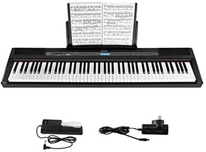 lot 9108 image: Donner DEP-20 Beginner Digital Piano 88 Key Full Size Weighted Keyboard