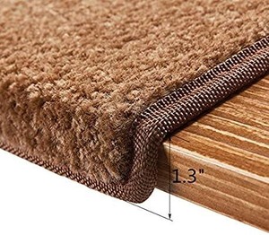 lot 9126 image: Carpet Stair Treads �� Non-Slip Bullnose Carpet for Stairs