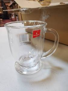lot 1003 image: Blinkmax glassware with metal spoons. 7 pc