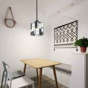 lot 1007 image: TODOLUZ Tiffany Style 1-Light Pendant Lighting Fixture Ceiling Stained Glass Art Chandelier Oil Rubbed Bronze Finished for Kitchen Island Hallway
